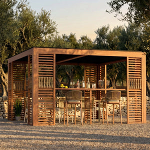 12'x12' Aurora Premium Metal Pergola with Adjustable Louver