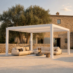 10'x12' Aurora Metall-Pergola mit verstellbaren Lamellen