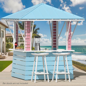 8'x8' Coastal Dream Entertainment Bar for Gazebo