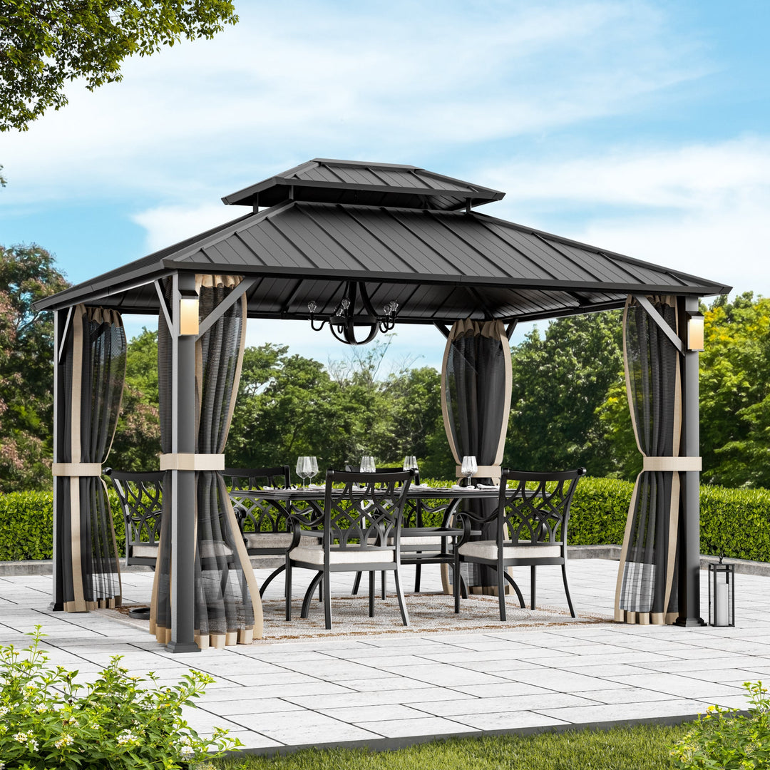 Pavillon aus verzinktem Stahl vs. Aluminium: Welcher ist der beste für Ihren Garten?