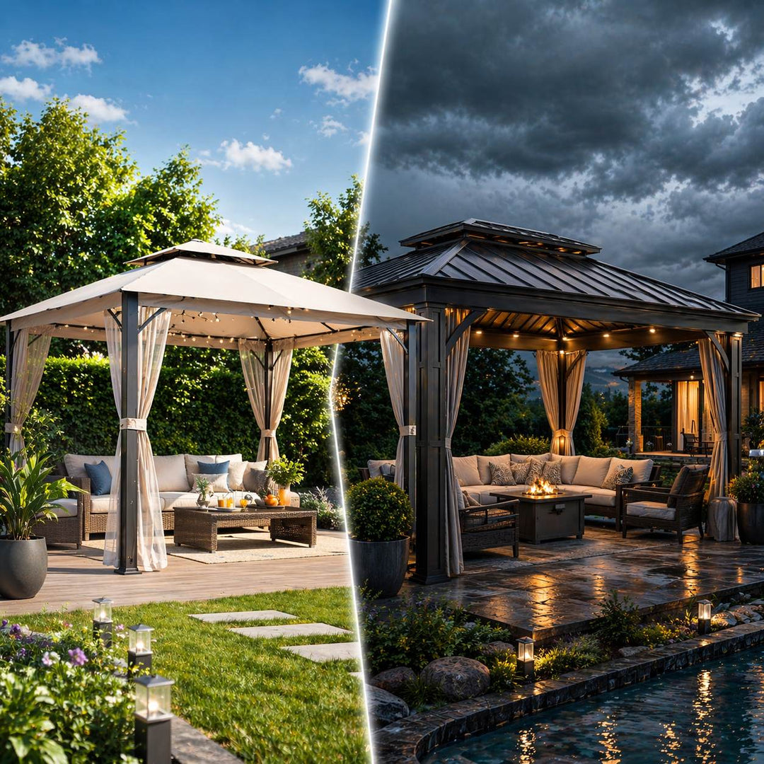 Hardtop Pavillon vs. Softtop: Welches ist die beste Wahl für Ihren Garten?