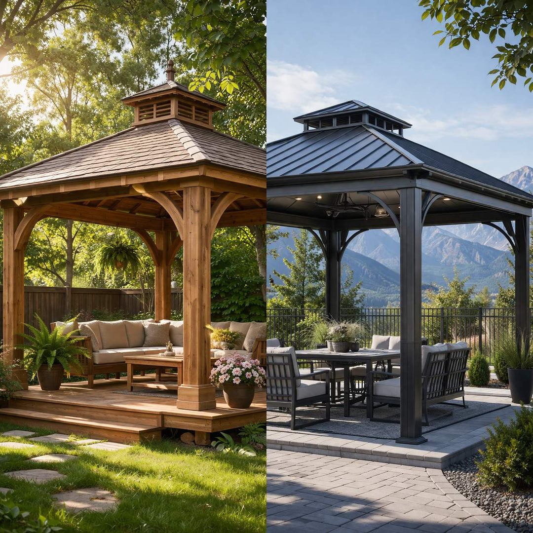 Holz- vs. Metallpavillon: Welche Outdoor-Struktur ist die beste für Ihr Zuhause?