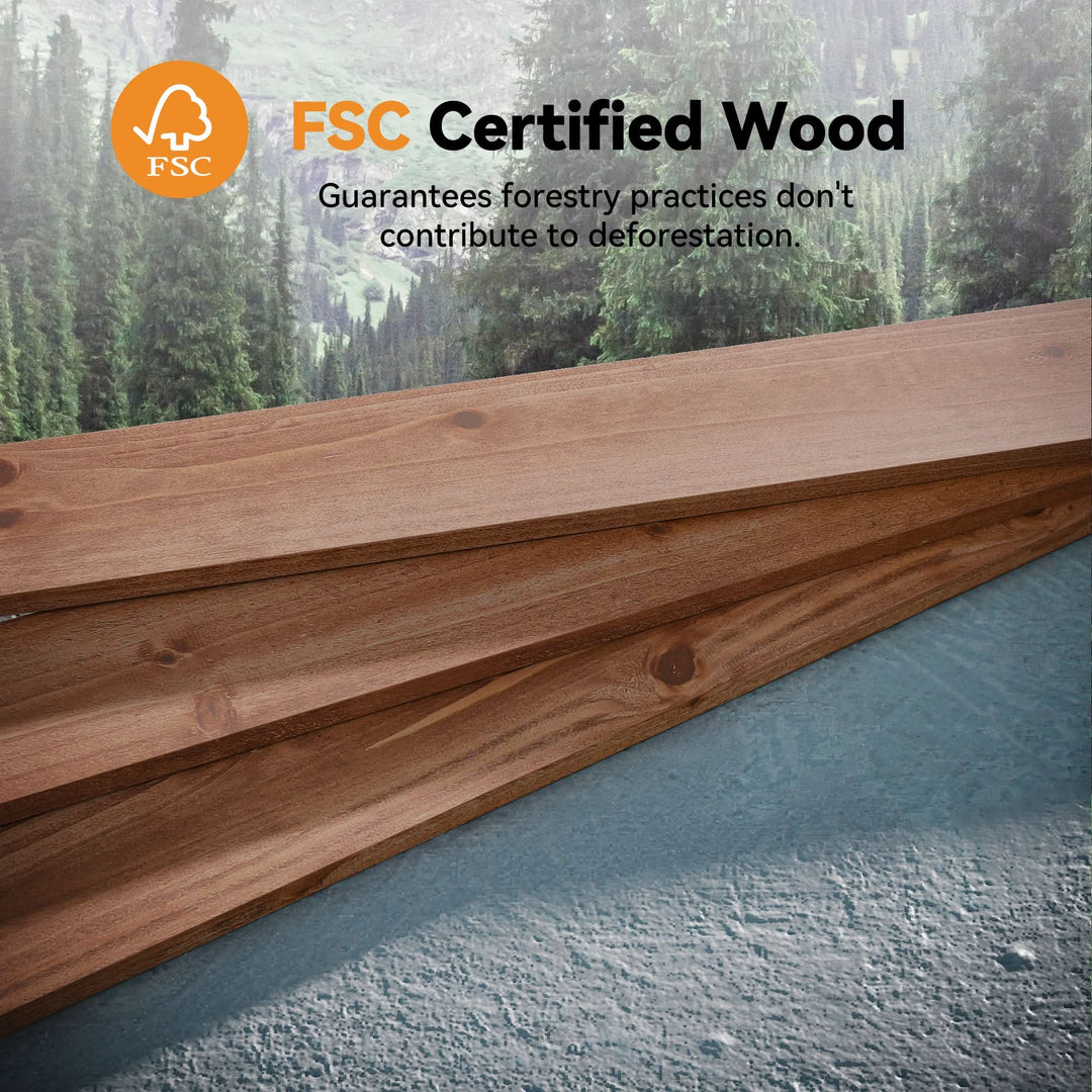 1,22m x 1,83m Sichtschutzzaun aus Holz mit verstellbaren Lamellen
