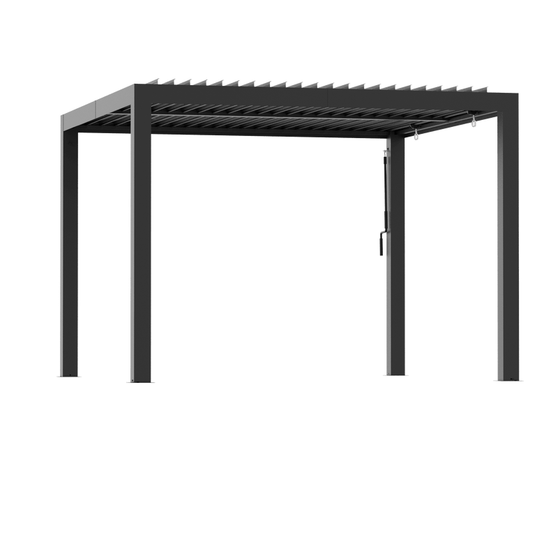 10'x10' Aurora Metal Pergola with Adjustable Louver
