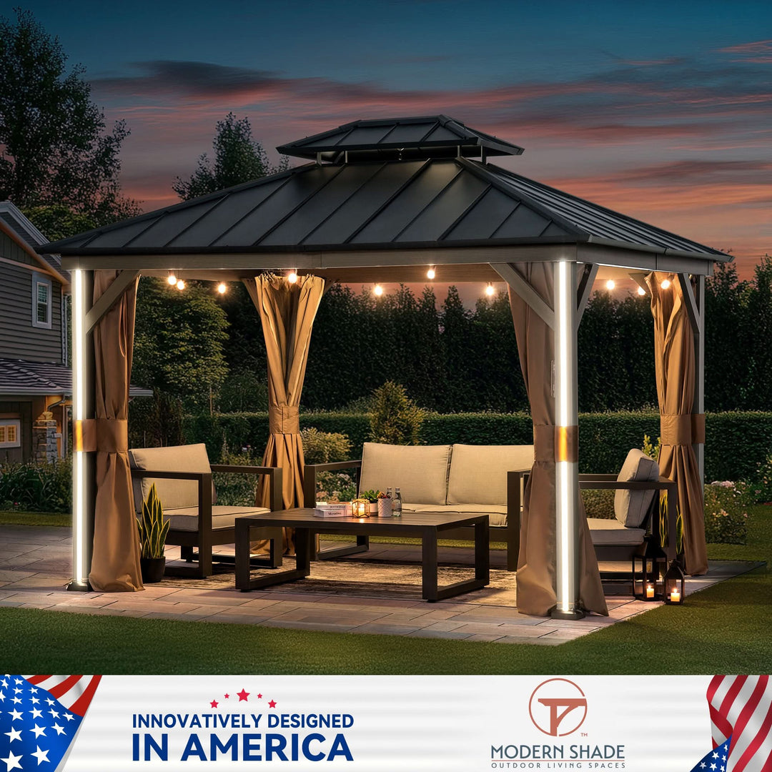 10'x12' Four Seasons Aluminum Hardtop Gazebo