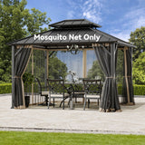 10'x12' Moskitonetz für Pavillon mit Zwei-Wege-Reißverschluss