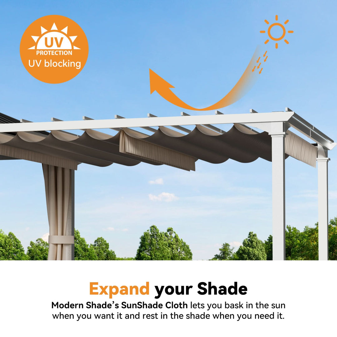 10'x20' Sunrise Coast Metal Hardtop Gazebo with Hybrid Pavilion + Pergola Design