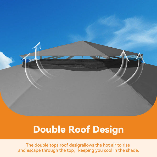 11'x13' Soft Top Gazebo with Bluetooth Speaker