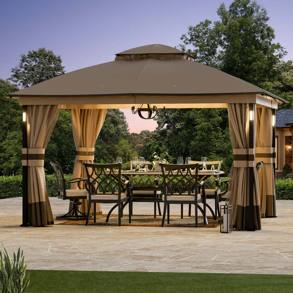 11'x13' Soft Top Gazebo with Bluetooth Speaker