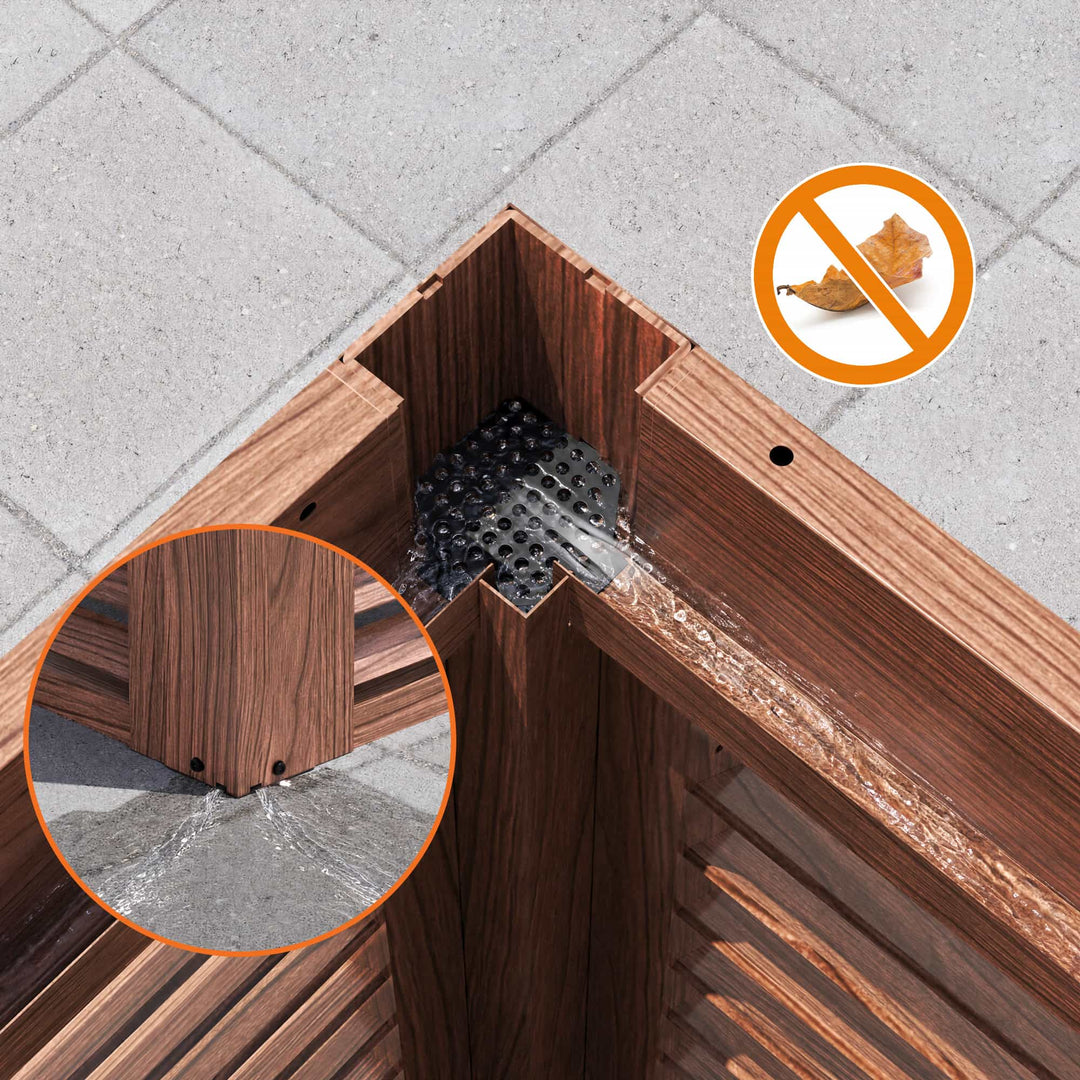 10x12 Fuß Open Sky Metallpergola mit Holzmaserung