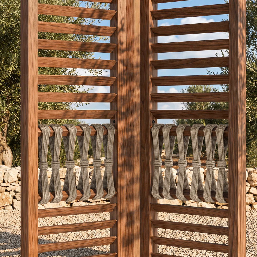 10x12 Fuß Open Sky Metallpergola mit Holzmaserung