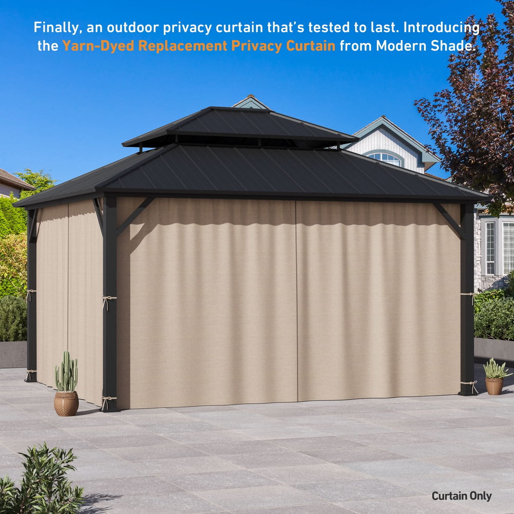 Garngefärbter 12'x14' Sichtschutzvorhang für Pavillon mit Reißverschluss