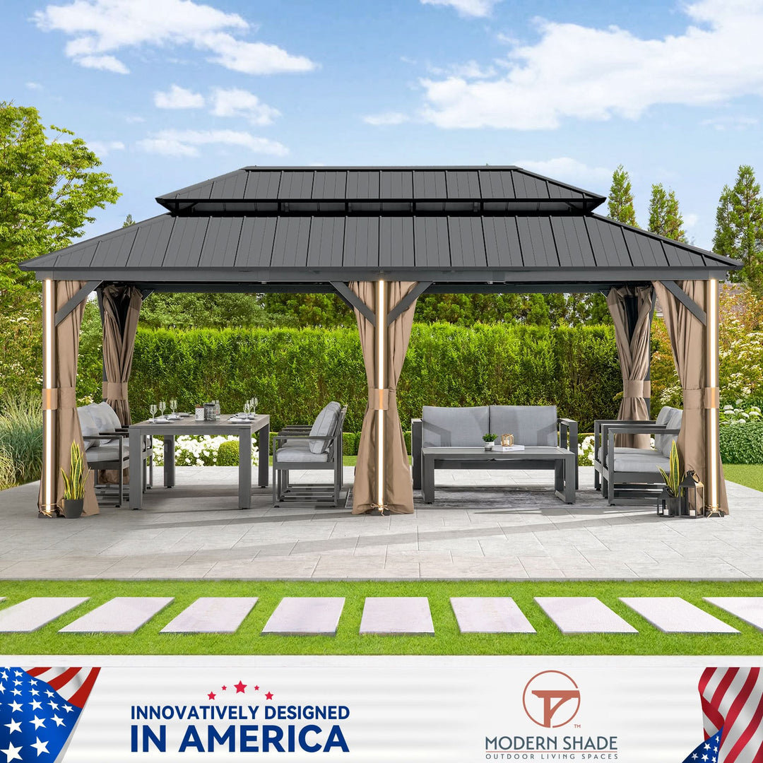 12'x20' Four Seasons Aluminum Hardtop Gazebo