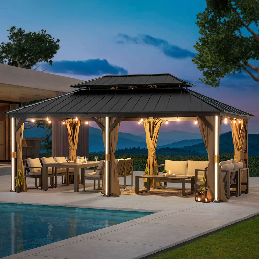 12'x20' Four Seasons Aluminum Hardtop Gazebo