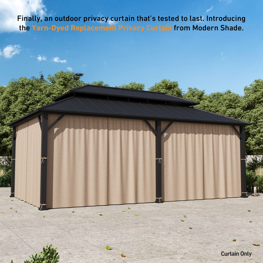 Garngefärbter 12'x20' Sichtschutzvorhang für Pavillon mit Reißverschluss