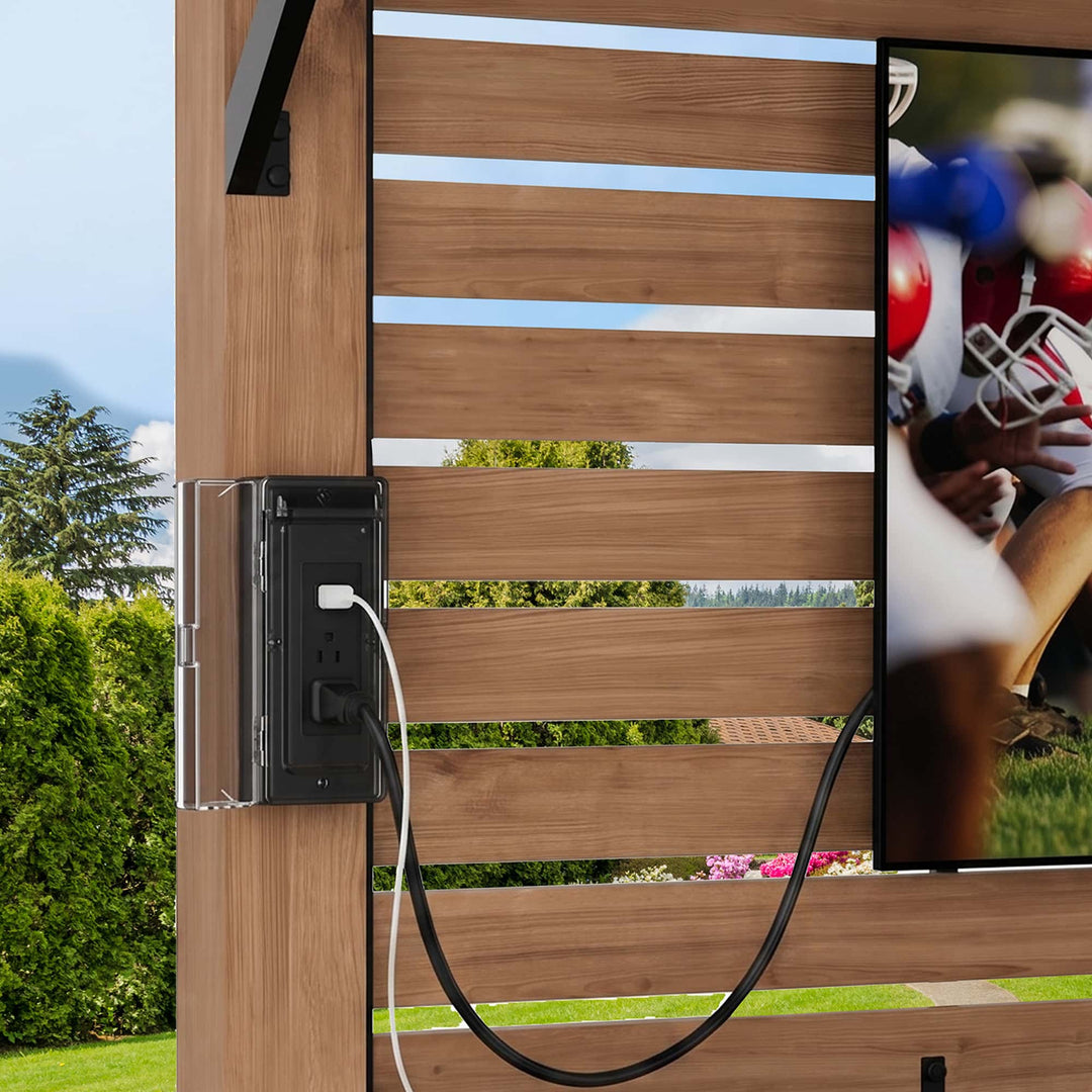 6'x11' Woodberry Pavillon mit Holzdecke und TV-Halterung