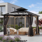 8'x8' Moskitonetz für Pavillon mit Zwei-Wege-Reißverschluss