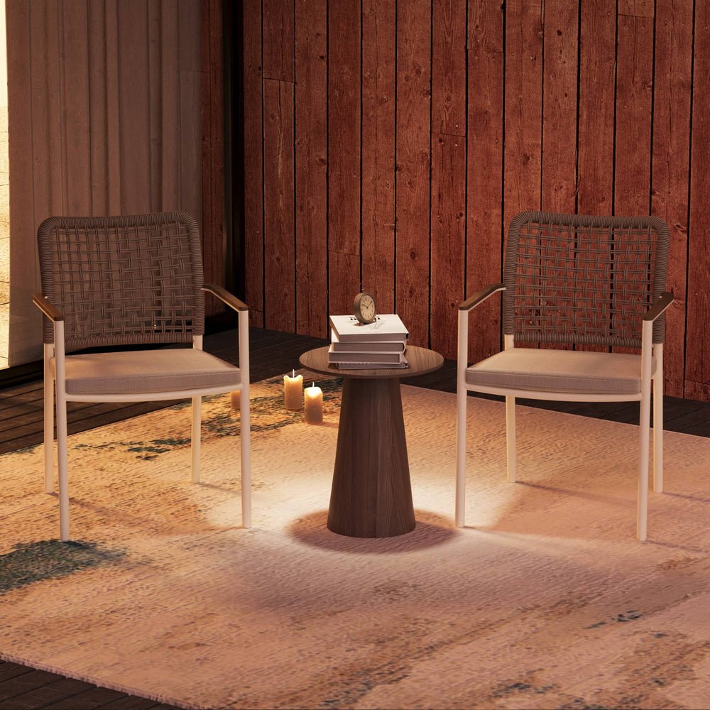 Riviera Rope Woven Aluminum Outdoor Dining Chair
