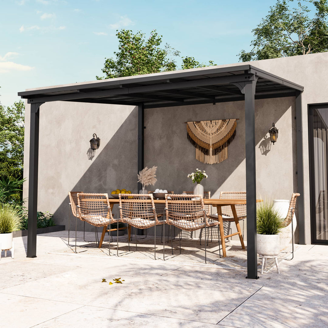 6'x11' Woodberry Pavillon mit Holzdecke und TV-Halterung