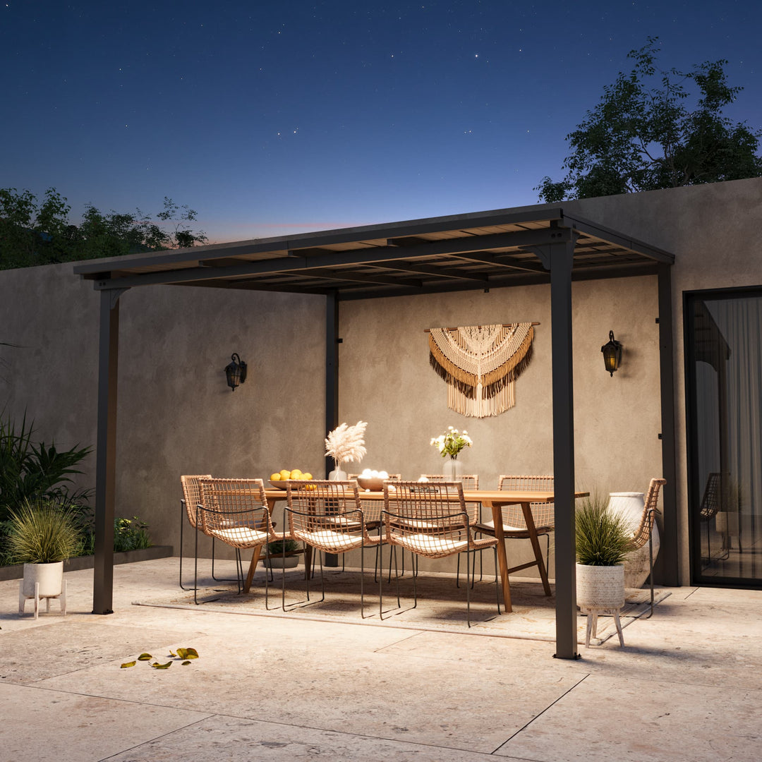 6'x11' Woodberry Pavillon mit Holzdecke und TV-Halterung