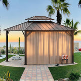 Garngefärbter 3x3,6m Hardtop-Pavillon-Sichtschutzvorhang