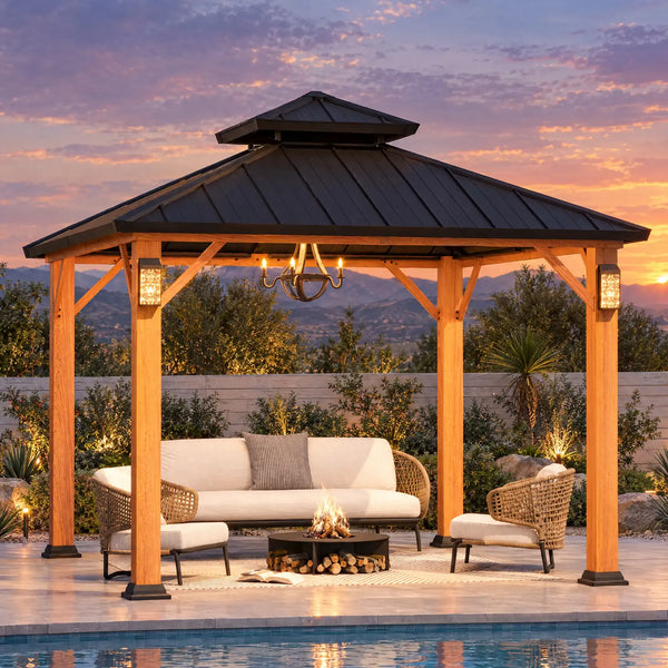 10'x10' The Horizon Metall-Hardtop-Gartenpavillon