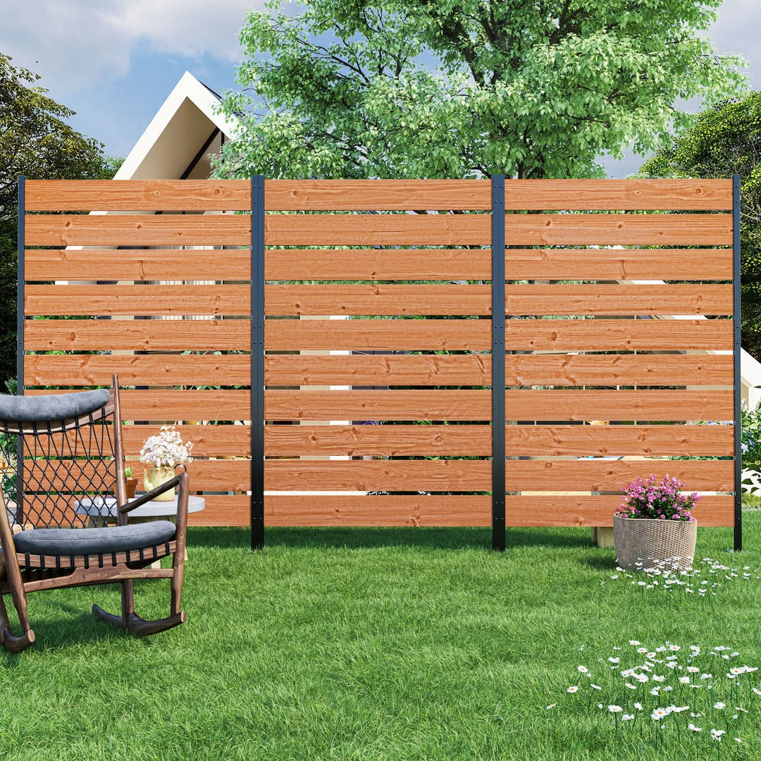 1,5m x 1m Zedernholz Sichtschutz für Zäune mit bohrfreier Montage