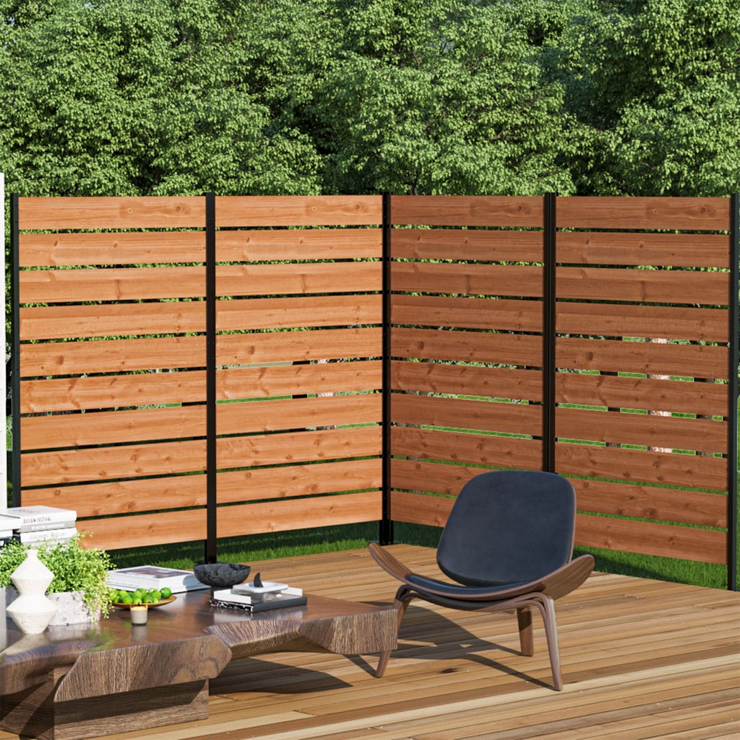 1,5m x 1m Zedernholz Sichtschutz für Zäune mit bohrfreier Montage