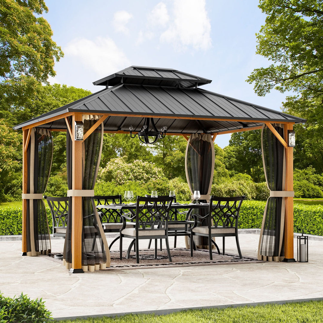 10'x12' The Horizon Metall-Hardtop-Pavillon