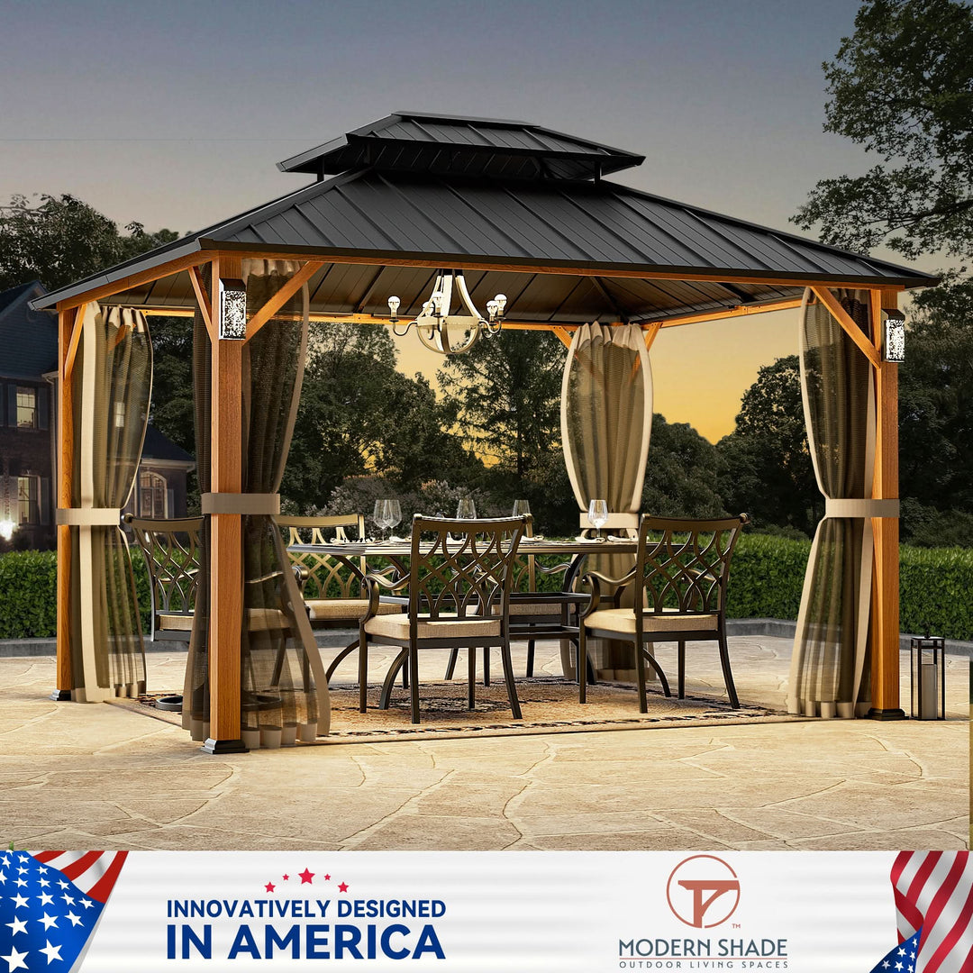 10'x12' The Horizon Metall-Hardtop-Pavillon