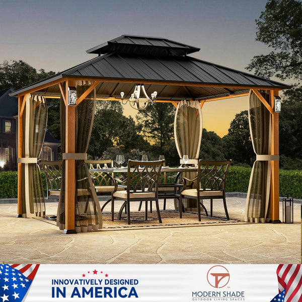 10'x12' The Horizon Metall-Hardtop-Pavillon