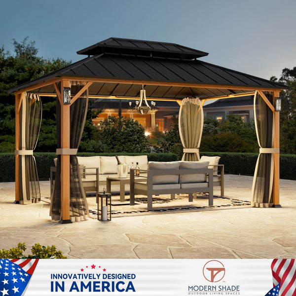 10'x14' The Horizon Metall-Hardtop-Gartenpavillon