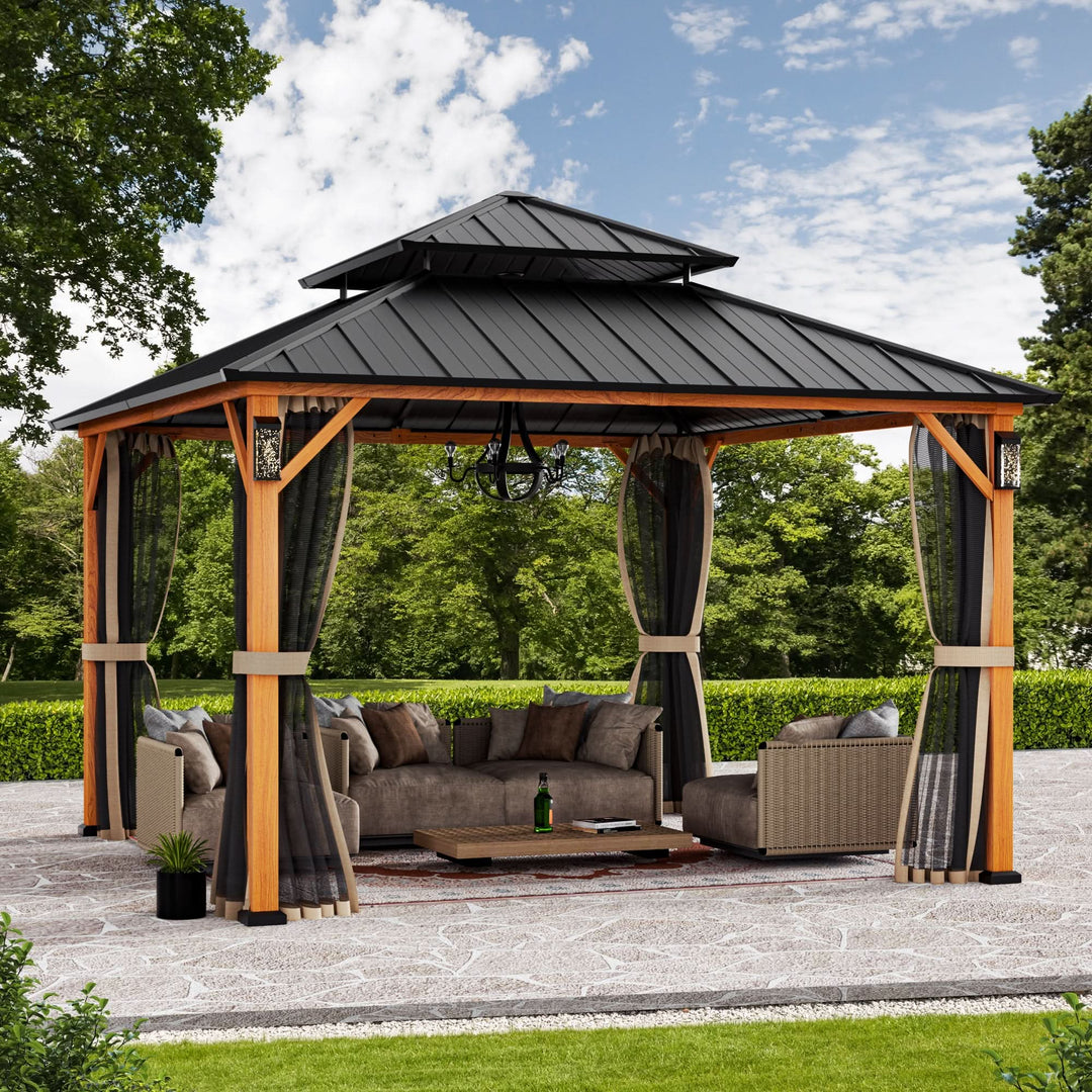 12'x12' The Horizon Metal Hardtop Gazebo