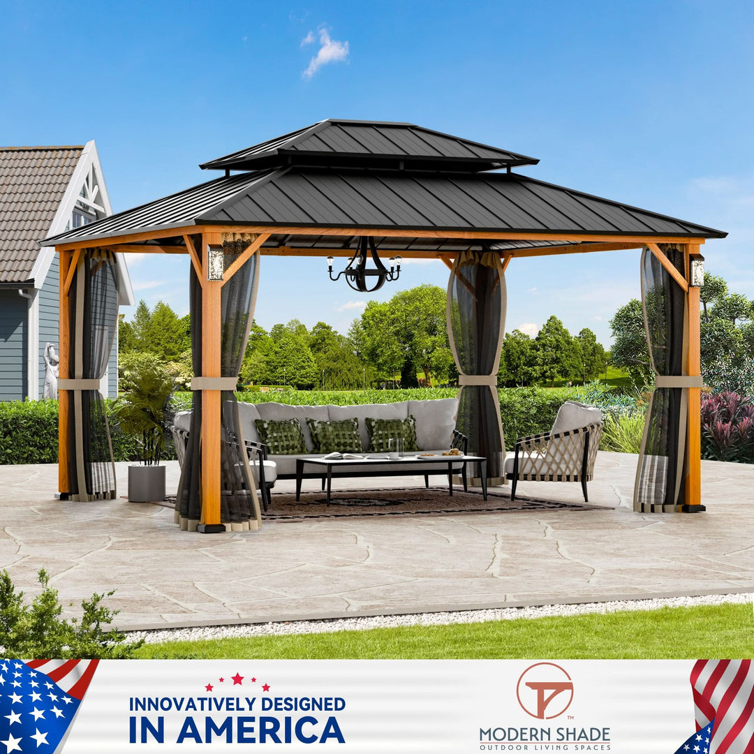 12'x14' The Horizon Metall-Hardtop-Pavillon