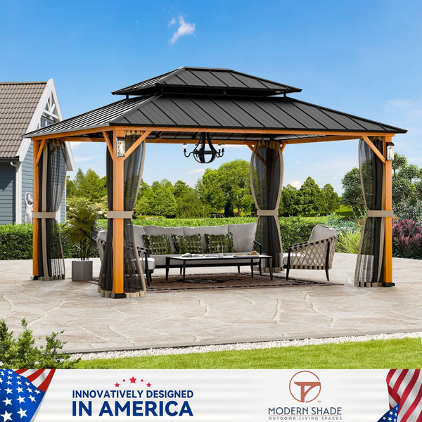 12'x14' The Horizon Metall-Hardtop-Pavillon