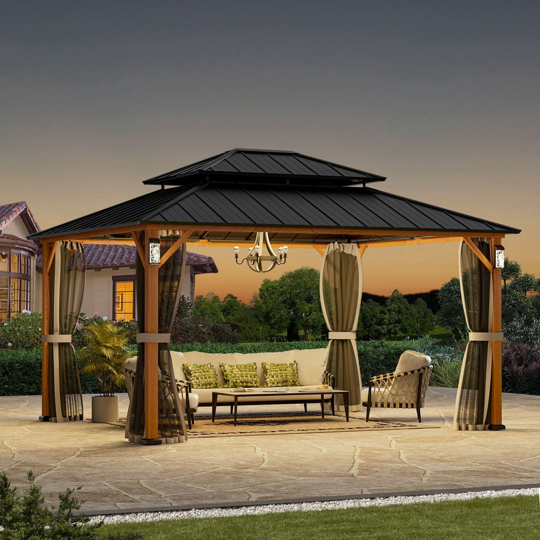 12'x14' The Horizon Metall-Hardtop-Pavillon