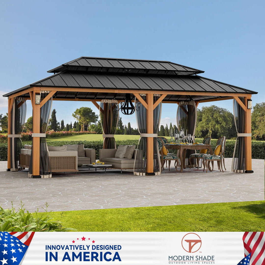 12'x20' The Horizon Metal Hardtop Gazebo