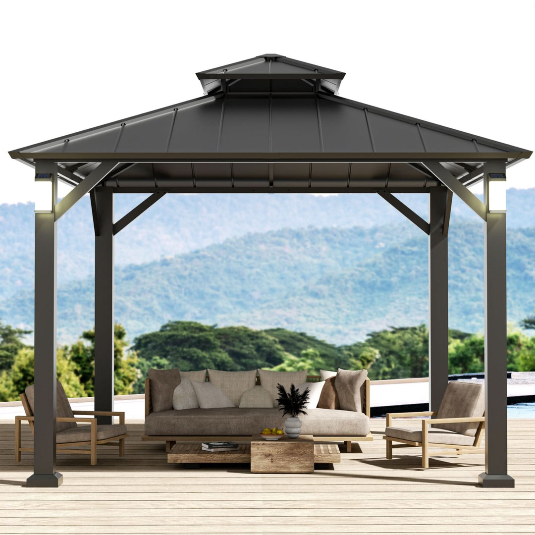 10'x10' The Horizon Metall-Hardtop-Gartenpavillon