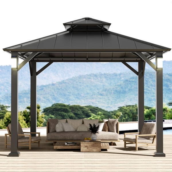 10'x10' The Horizon Metall-Hardtop-Gartenpavillon