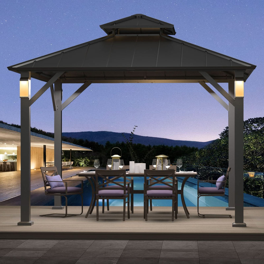 10'x10' The Horizon Metall-Hardtop-Gartenpavillon