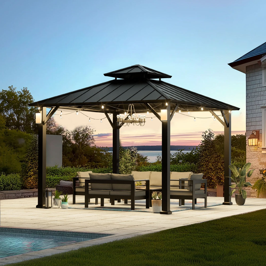 10'x10' The Horizon Metall-Hardtop-Gartenpavillon