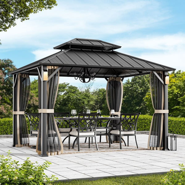 10'x12' The Horizon Metall-Hardtop-Pavillon