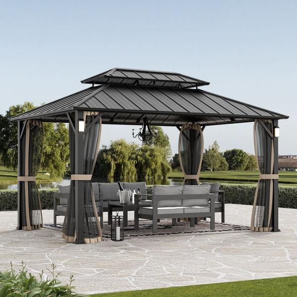 10'x14' The Horizon Metall-Hardtop-Gartenpavillon