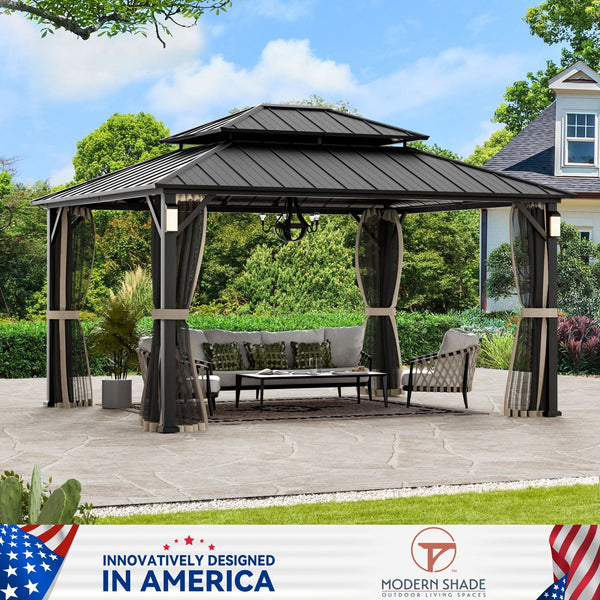 12'x14' The Horizon Metall-Hardtop-Pavillon