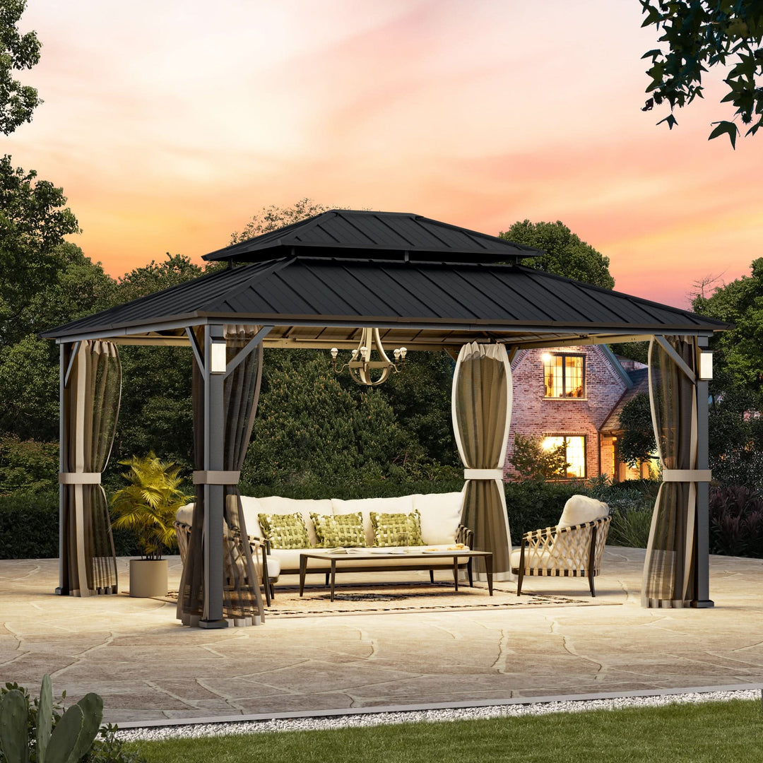 12'x14' The Horizon Metall-Hardtop-Pavillon