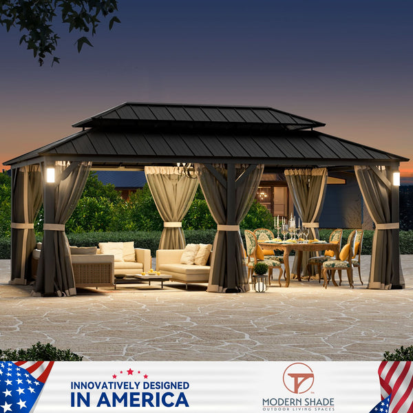 12'x20' The Horizon Metall-Hardtop-Pavillon