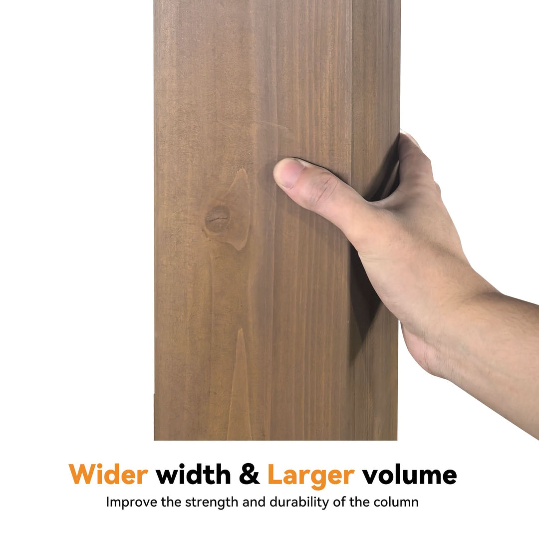 6'x8' Fusion Cedar Hardtop-Pavillon mit Steckdosen