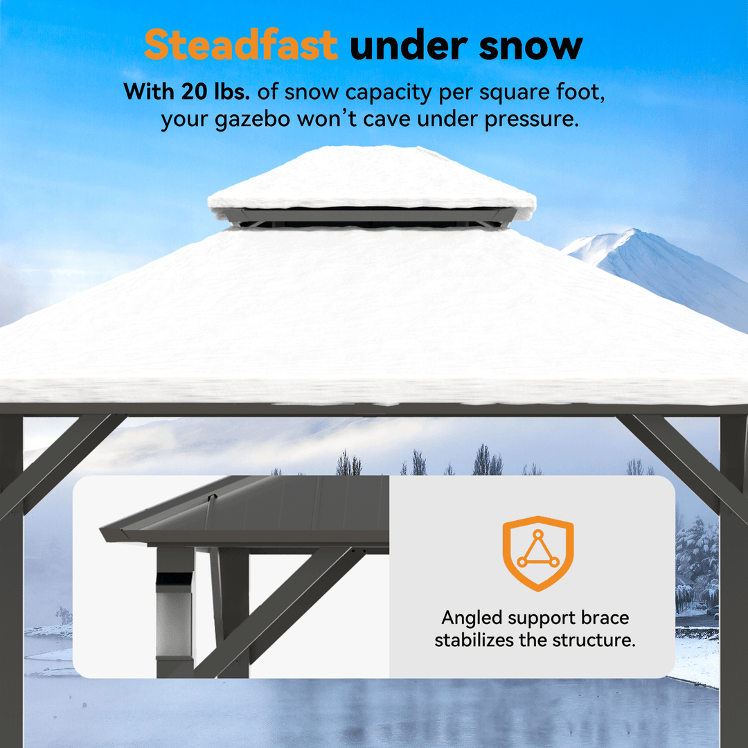 10'x10' The Horizon Metall-Hardtop-Gartenpavillon