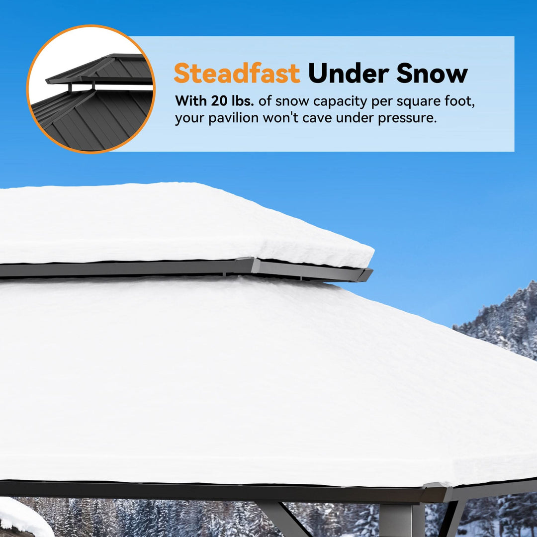 10'x12' The Horizon Metall-Hardtop-Pavillon