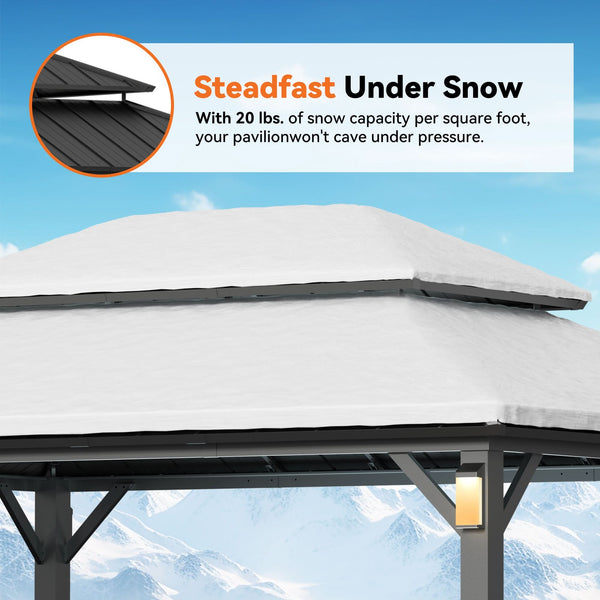 12'x16' Horizon Metall-Pavillon mit Hartdach
